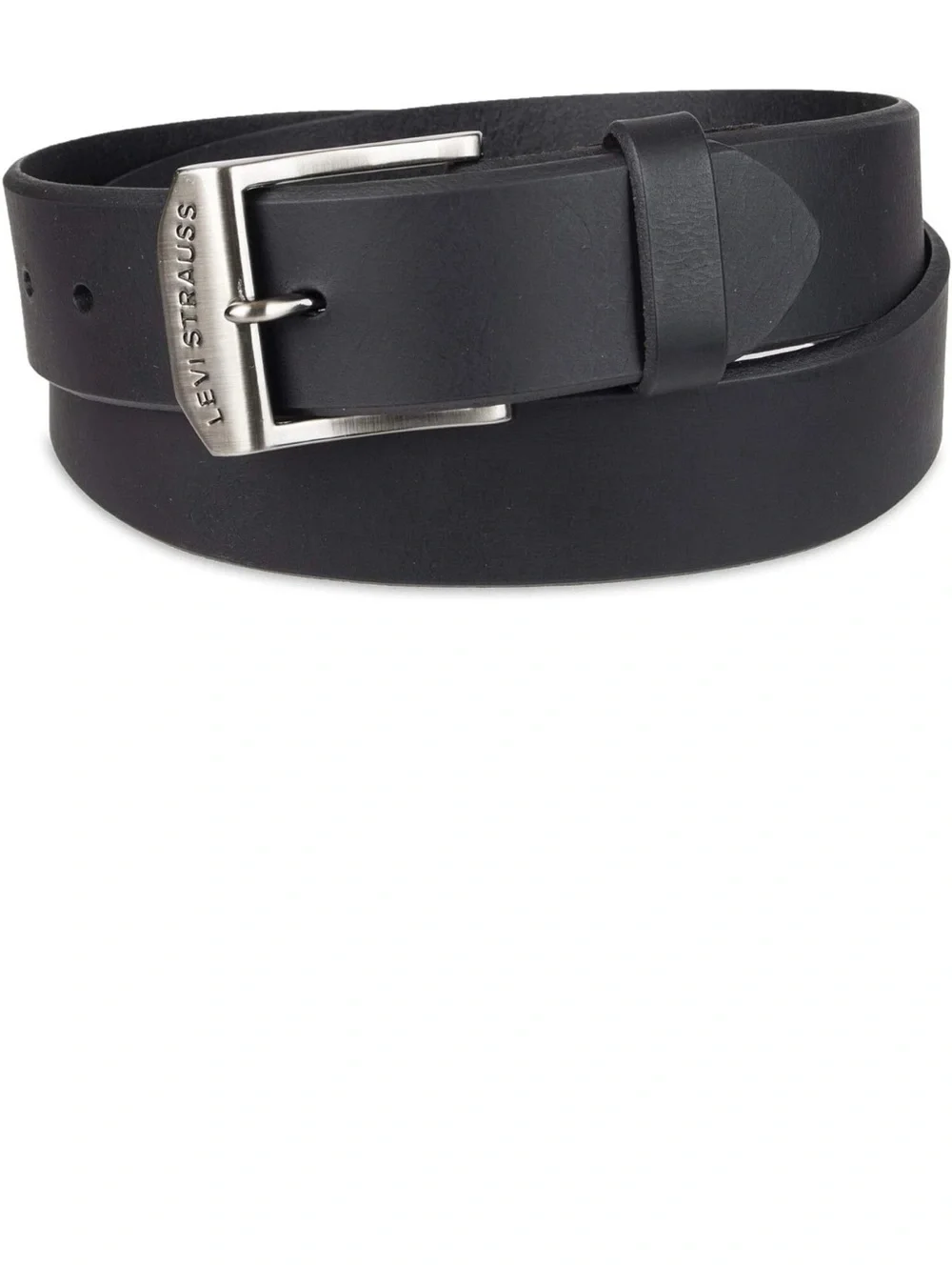 Levi's Black Leather Belt with Silver Snap